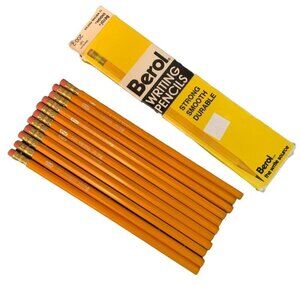 Berol Ensign No 2 Medium Soft Writing Pencils Box Of 11 Strong Smooth Durable